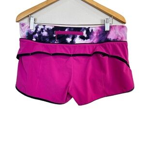 Lululemon Run Speed Short Pink 4-way Stretch Raspberry Blooming Pixie Women’s 10